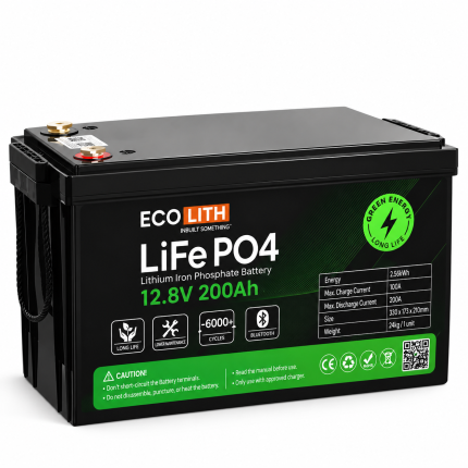 ECOLITH 12.8V 200Ah Lithium Battery